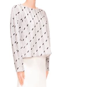 C/MEO Black and White Balloon Blouse